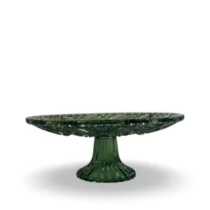 Tårtfat/Kakfat - Glass - Grønn - 20,2 x 8,3 cm - www.frokenfraken.se