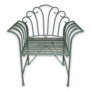 Trädgårdsfåtölj - Lounge - Metall Grön - 98 x 46 cm - www.frokenfraken.se