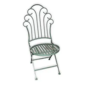 Trädgårdsstol - 2-pack - Metall ljusgrön - 45 x 93,5 x 55,5 cm - www.frokenfraken.se