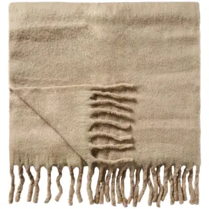 Ullplæd - linnefærgad med fransar - 130 x 170 cm - www.frokenfraken.se