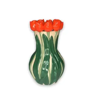 Vase - Botanica - Rød Tulipan - 15,2 x 14,6 cm - www.frokenfraken.se