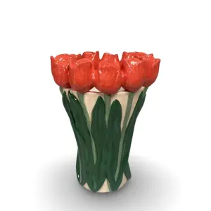Vase - Botanica - Rød Tulipan - 19 x 15 cm - www.frokenfraken.se