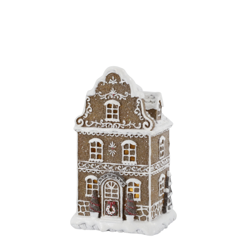 Pepperkakehus – LED – 21 x 12 x 10 cm - www.frokenfraken.se