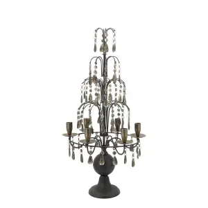 Fransk lysestake med prismer – 70 cm - www.frokenfraken.se