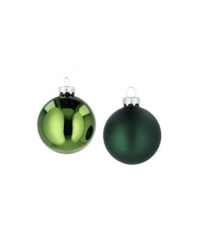 Julkule - Glass - Mørkegrønn - 6 cm - 36-pakning - www.frokenfraken.se