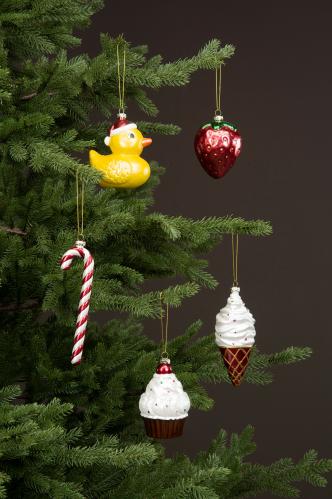 Julkule - Badeand med nisselue - 10 cm - www.frokenfraken.se