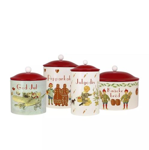 Plåtburk - Gammeldags - God Jul - Ø12,5 x 16 cm - www.frokenfraken.se