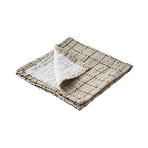Stoffserviett - Rutete - Beige/svart - 40 x 40 cm - www.frokenfraken.se