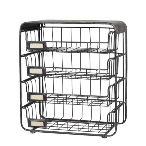 Dokumentoppbevaring - Metallkurver med rom - 49 x 42,5 x 26 cm - www.frokenfraken.se