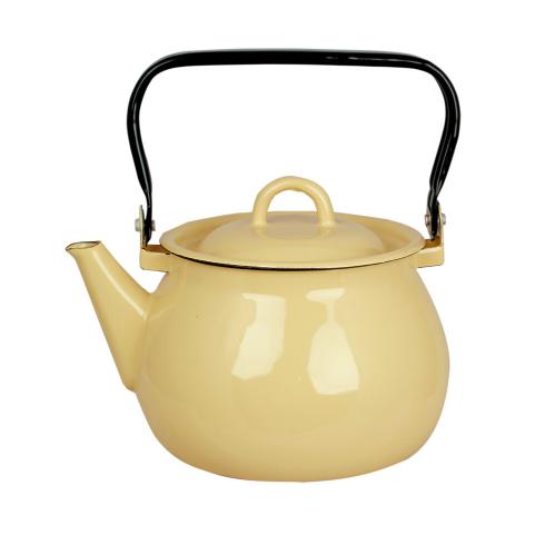 Tekanne - Emalje - Gul - 16,5 x Ø19 cm - www.frokenfraken.se