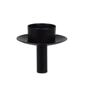 Varmeljusholder for Flaske Svart - Ø 7 x H 6 cm - www.frokenfraken.se