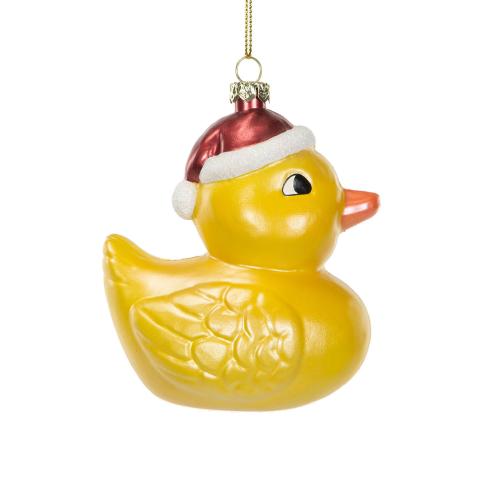 Julkule - Badeand med nisselue - 10 cm - www.frokenfraken.se