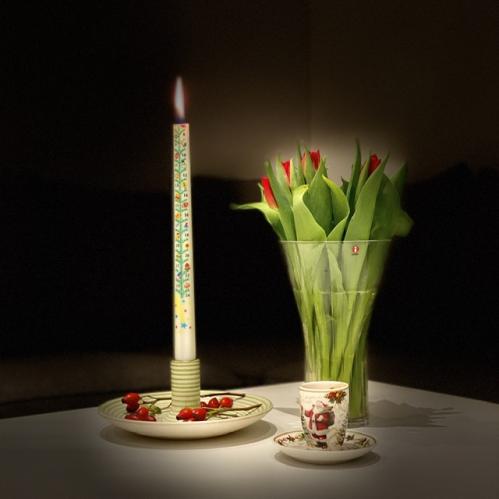 Dato lys - Kalender lys - 38 cm - www.frokenfraken.se