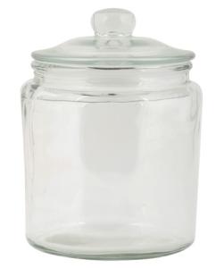 Glasbeholder med lokk - 15,5 cm - www.frokenfraken.se