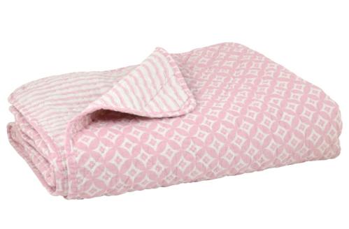Plaid/Overkast - Rosa - Enkeltseng - 130 cm - www.frokenfraken.se
