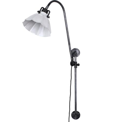Vegglampe - Justerbar Antikk Hvit/Grafit - www.frokenfraken.se