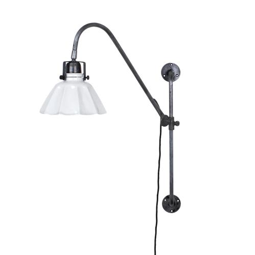 Vegglampe - Justerbar Antikk Hvit/Grafit - www.frokenfraken.se