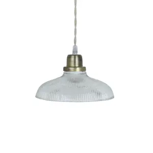Taklampe Greta Rand Klar/Antikk Messing - Ø 20 x H 14 cm - www.frokenfraken.se