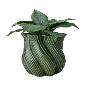 Krukke/Vase - Twist - Grønn - Ø20 x 18 cm - www.frokenfraken.se