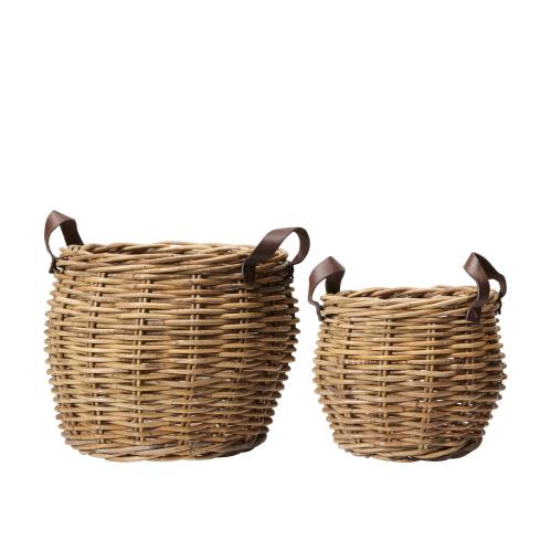Kurver - Rattan/Skinn - 2 størrelser - www.frokenfraken.se
