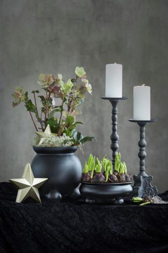 Krukke med kullføtter - Hvit - 15 x 20 cm - www.frokenfraken.se