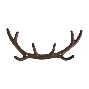Kroklist - Jern - renhorn - svart/brun - 5 x 29 x 12 cm - www.frokenfraken.se