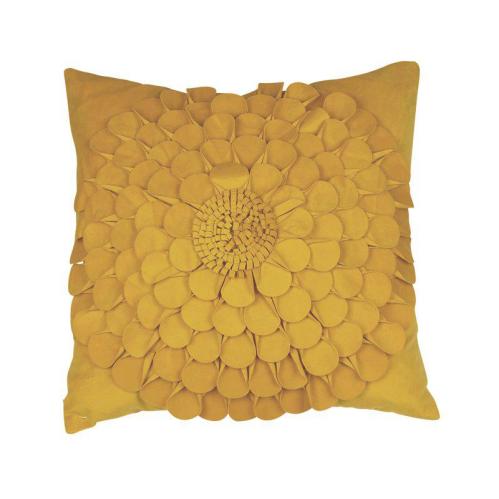 Kuddetrekk - Blomst - Gul - 47 x 47 cm - www.frokenfraken.se