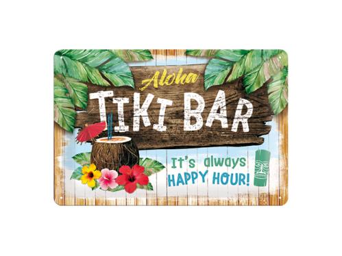 Plateskilt - Tiki Bar - 20 x 30 cm - www.frokenfraken.se