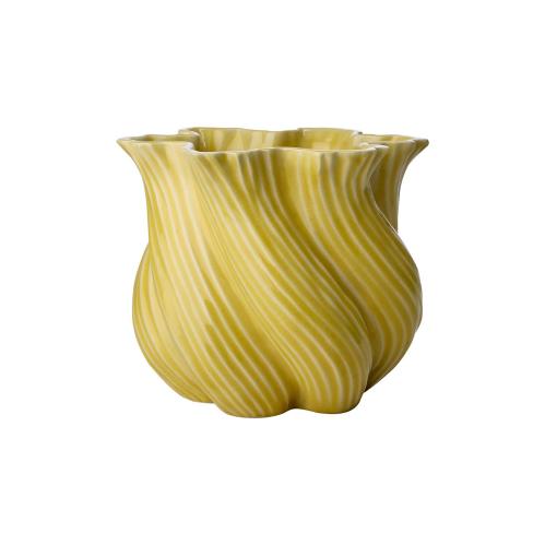 Krukke/Vase - Twist - Gul - Ø20 x 18 cm - www.frokenfraken.se