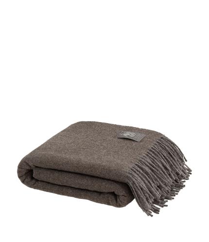 Filt - Pledd - LIVIGNO Brun - Ull - 180 x 130 cm - www.frokenfraken.se
