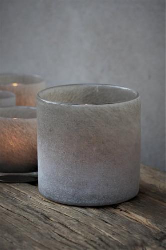 Lyslykt - Lumiere Sage Frost - 12 x 12 cm - Bidra til Barncancerfonden - www.frokenfraken.se