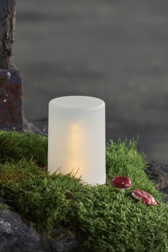 Batterilys – Ute og inne – Ø9 x 14 cm – Timer - www.frokenfraken.se