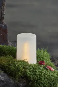 Batterilys – Ute og inne – Ø9 x 14 cm – Timer - www.frokenfraken.se