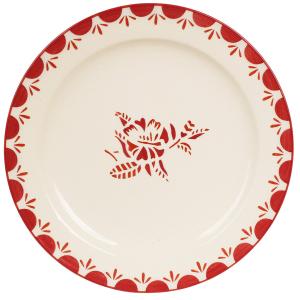 Tallerken Marion Blomst - Rød - Ø26 cm - www.frokenfraken.se
