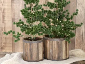 Krukke - Resirkulert Tre - 2stk - Ø20 x 23 cm - www.frokenfraken.se