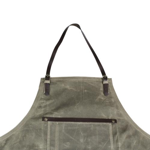 Forkle - Lerret Lær - Army Green - www.frokenfraken.se