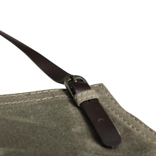 Forkle - Lerret Lær - Army Green - www.frokenfraken.se