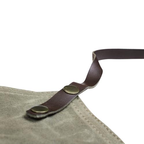 Forkle - Lerret Lær - Army Green - www.frokenfraken.se