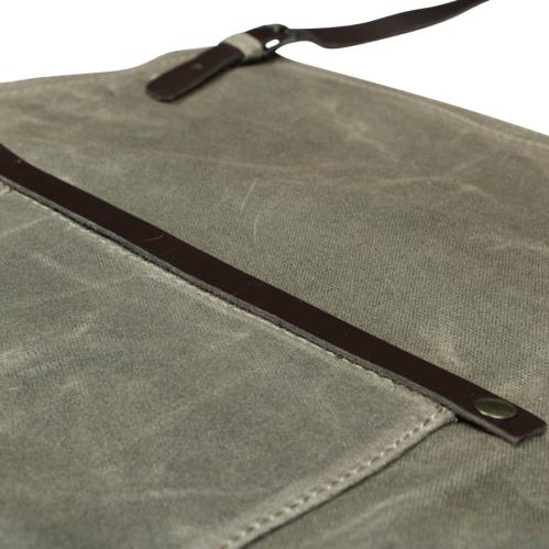 Forkle - Lerret Lær - Army Green - www.frokenfraken.se