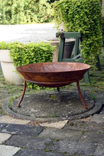Eldfat - Rostfarget - Ø47 x 21 cm - www.frokenfraken.se