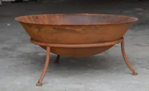 Eldfat - Rostfarget - Ø75 cm - www.frokenfraken.se