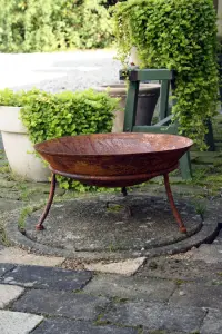 Eldfat - Rostfarget - Ø47 x 21 cm - www.frokenfraken.se