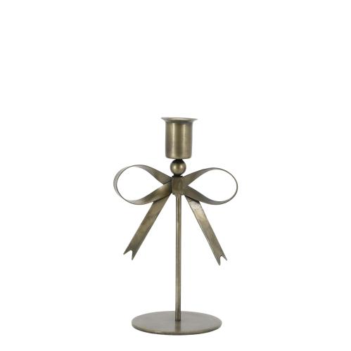 Lysestake med sløyfe – Jern – 18 cm - www.frokenfraken.se