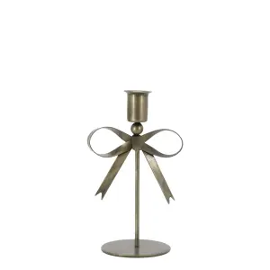 Lysestake med sløyfe – Jern – 18 cm - www.frokenfraken.se