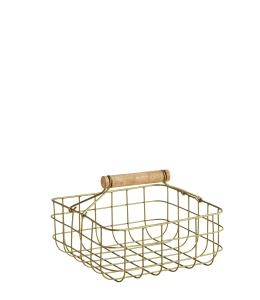 Trådkorg till servetter - Antik Mässing - 19 x 19 cm - www.frokenfraken.se