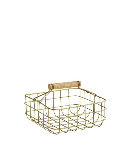 Trådkorg till servetter - Antik Mässing - 19 x 19 cm - www.frokenfraken.se