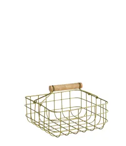 Trådkorg till servetter - Antik Mässing - 19 x 19 cm - www.frokenfraken.se