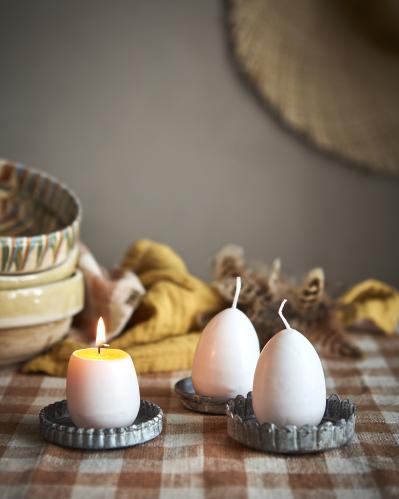 Lys - Egglys - Hønseegg - Naturlig størrelse - www.frokenfraken.se