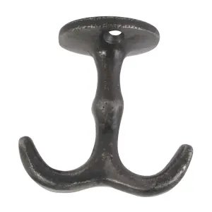 Krok - Dobbelkrok som festes under hylle - Svart - www.frokenfraken.se