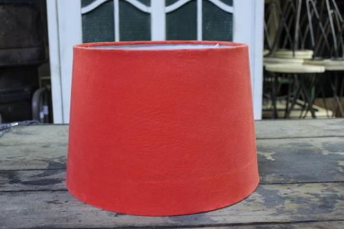 Lampeskjerm - Sammet Orange - www.frokenfraken.se